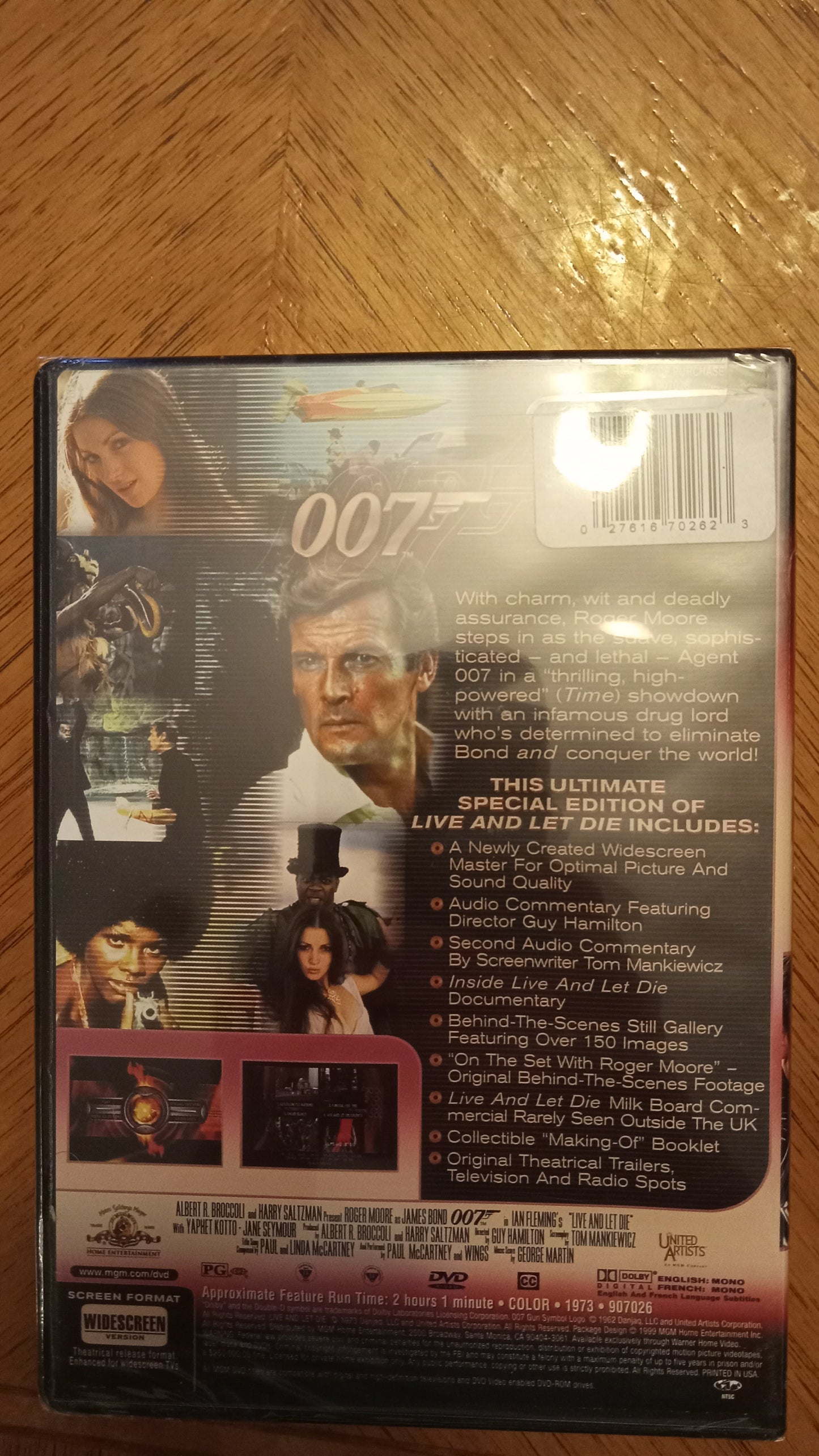 DVD Live And Let Die James Bond 007 Special Edition Widescreen Rated PG NEW