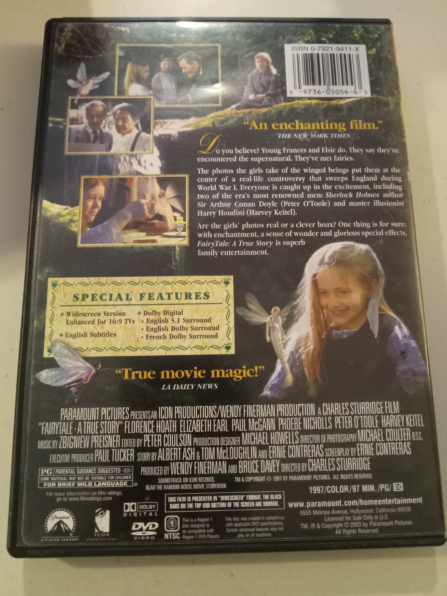 DVD: Fairy Tale A True Story (1997, Widescreen, Rated PG) Peter O'Toole USED
