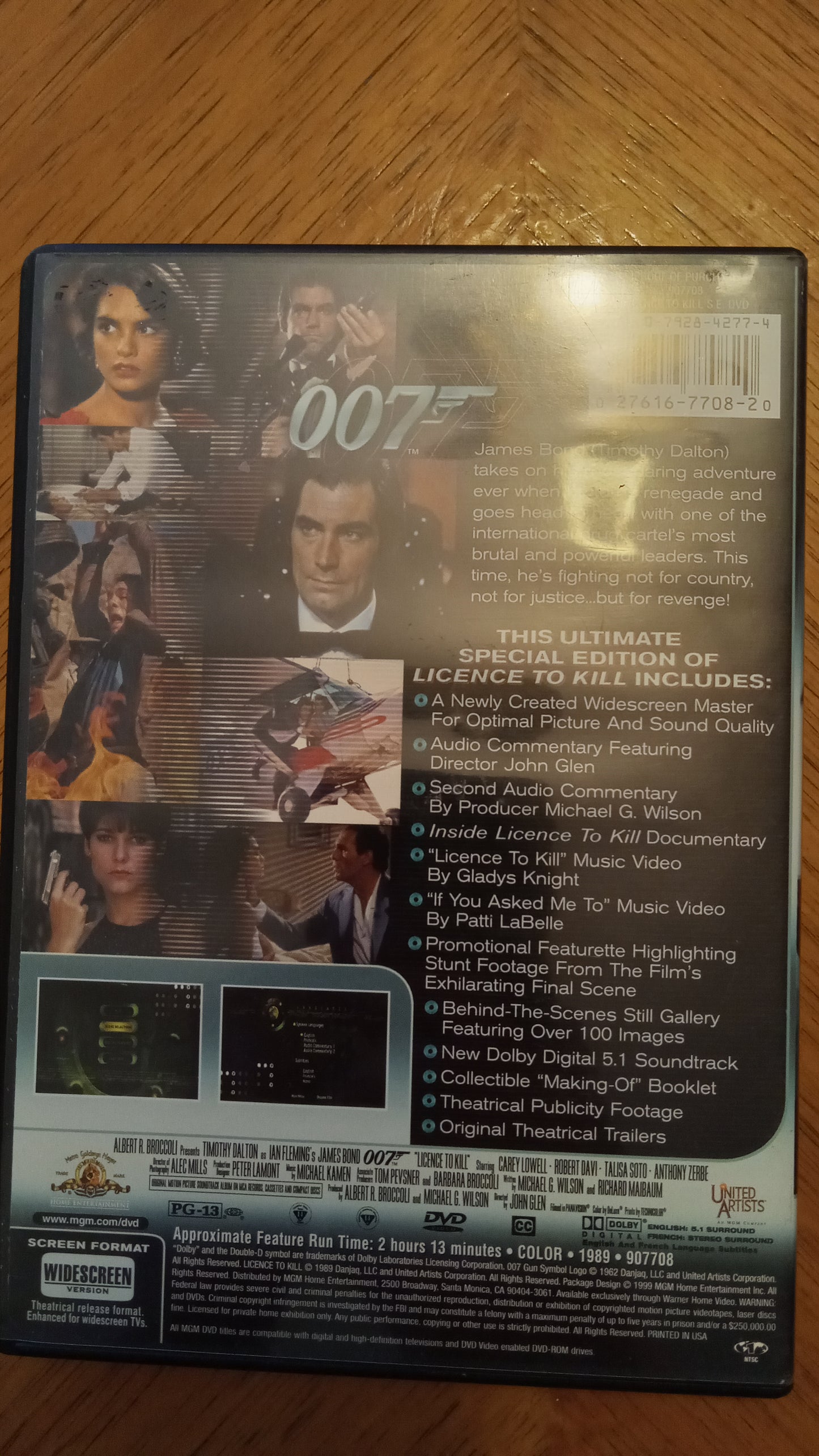 DVD Licence To Kill James Bond 007 Special Edition Widescreen Rated PG-13 USED