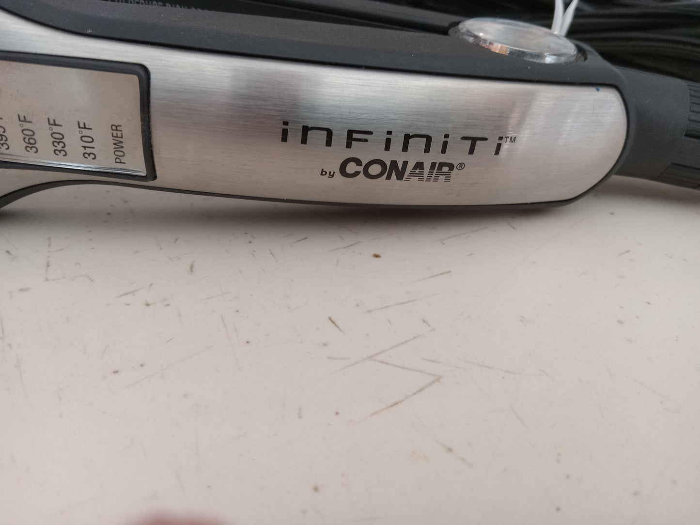Conair Infiniti Adjustable Heat Hair Straightener Flat Iron, Adjustable Heat, 2"x3" Pads, USED