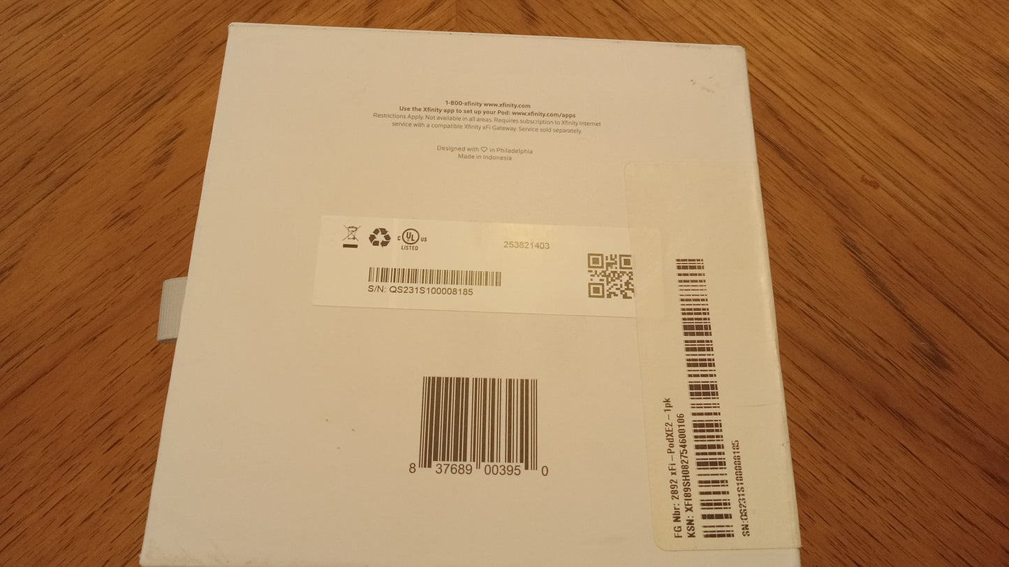 WiFi EXTENDER Xfinity xFi Pod 2nd Generation Mesh Network (1-Pack) XE2-SG NEW