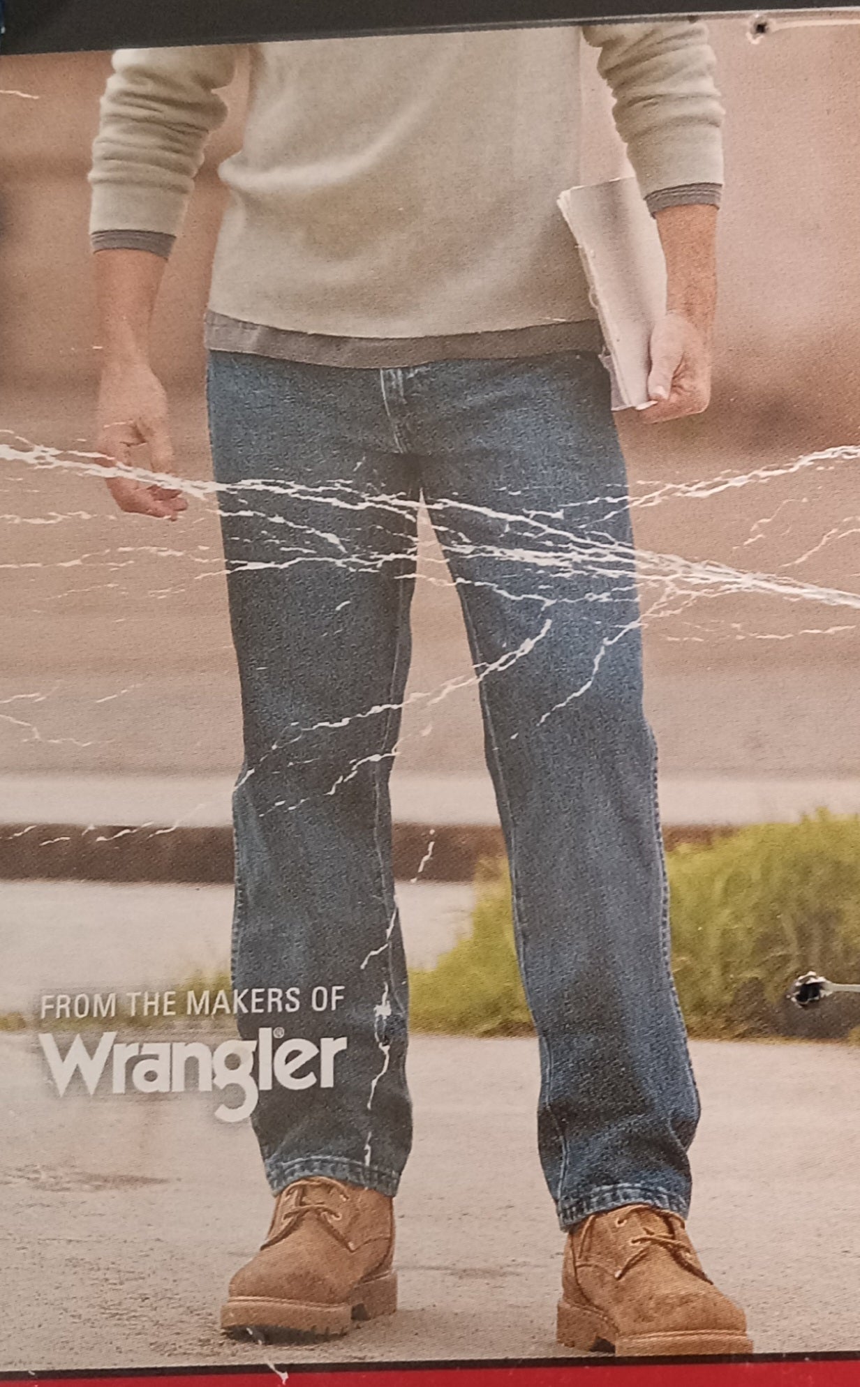 Wrangler Rustler Heavy Duty Jeans Denim Pants Mens XL 40x32, Regular Fit Straight Leg, NEW