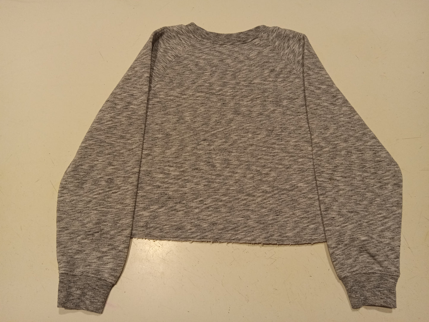 Justice Active Crop Top Gray Size 7 Girls Shirt Long Sleeves, LIKE NEW