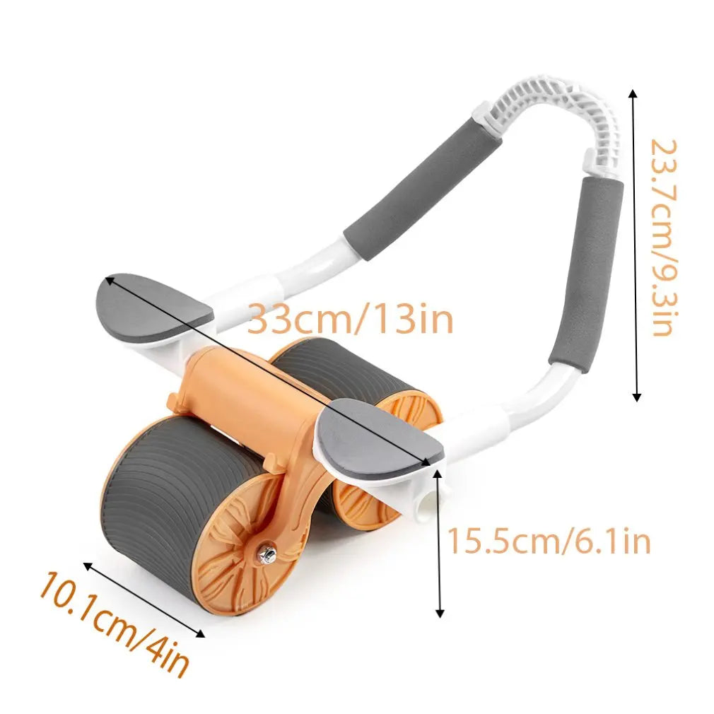 Portable Dual-wheel Ab Roller Exercise Wheel Silence Abdominal Flat Stomach AMB