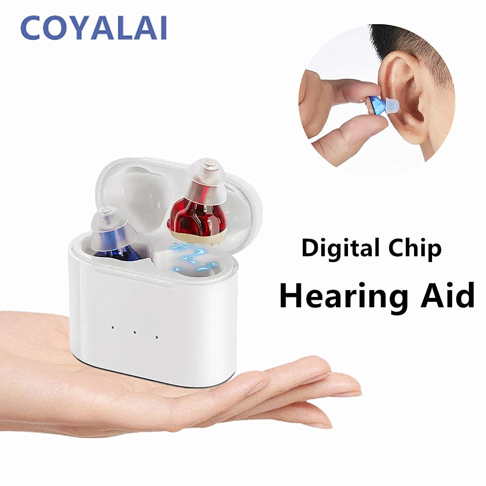 Rechargeable Hearing Aids Adjustable Comfortable Clear Volume Control, NEW