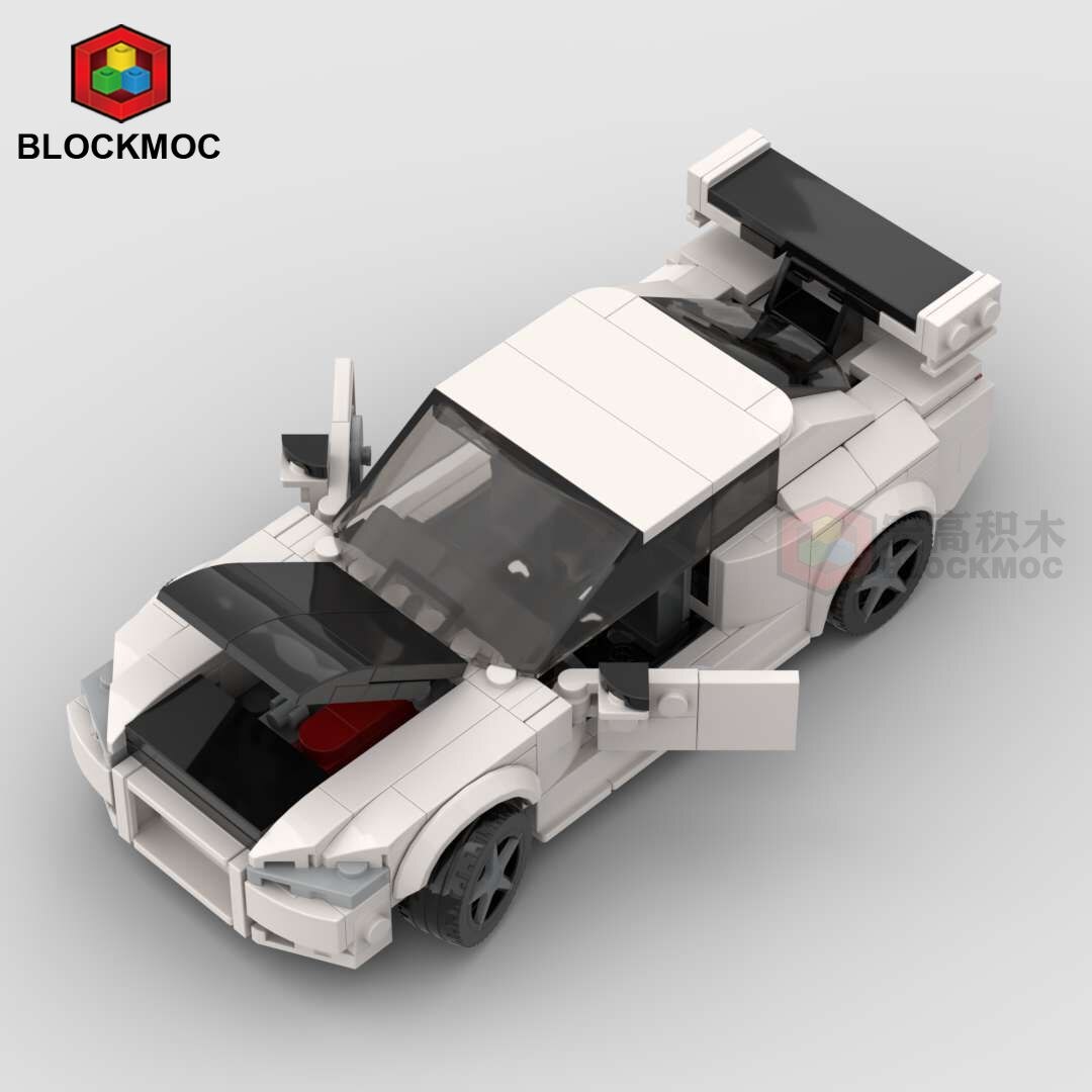JDM Nissan Fast & Furious Blocks Build Car, Skyline GTR R34, S14, 350Z, R32, 240Z, Initial D Racing Sports Cars NEW