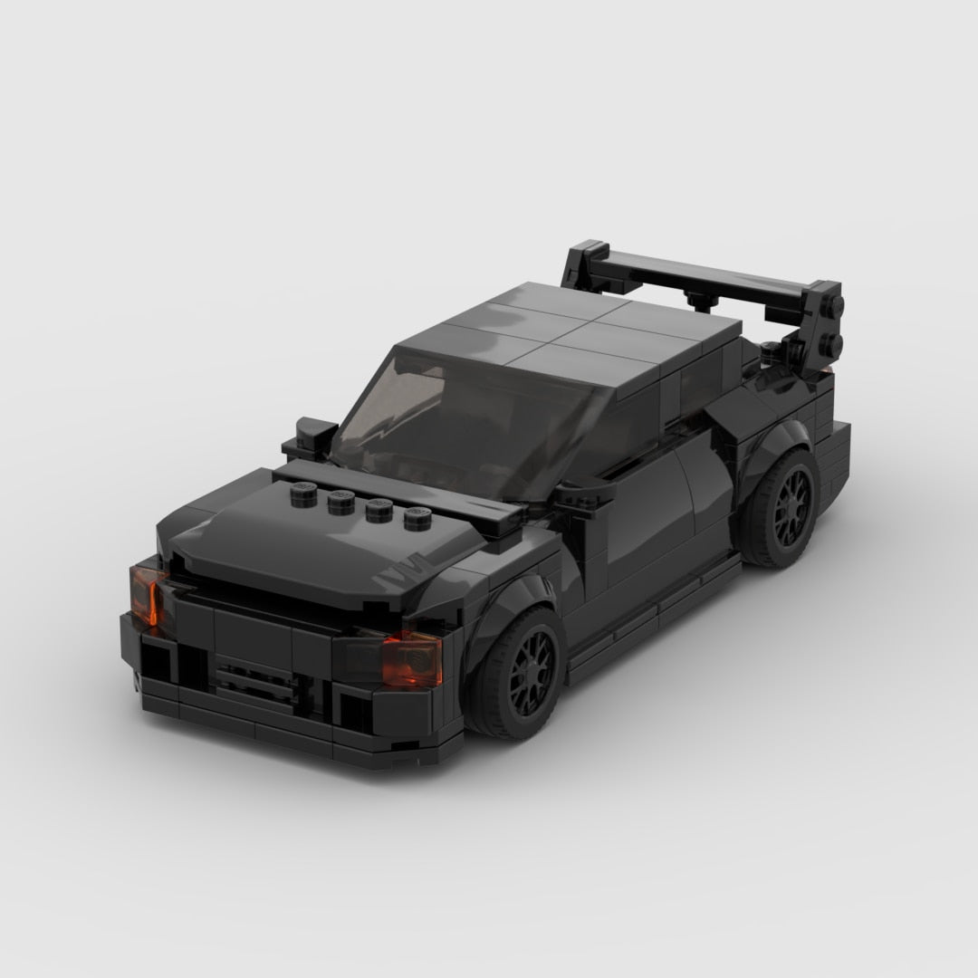 Mitsubishi EVO Sports MOC Lego Compatible Building Bricks Blocks Black Car, AMB, NEW!