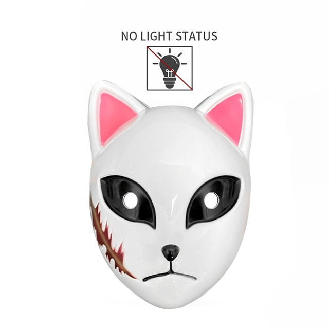 Glowing Halloween LED Lighted Cat Face Mask Costume Accessory Cosplay NEW