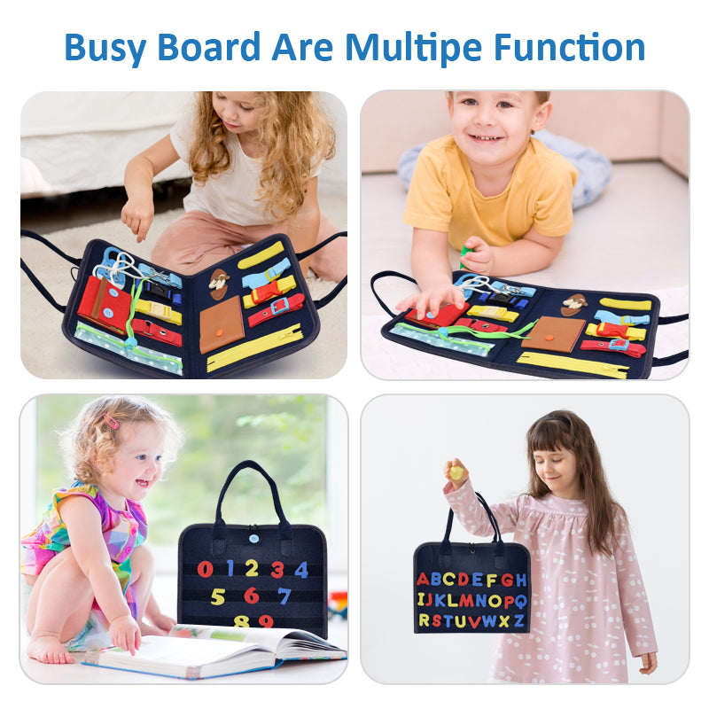 Busy Board Toy Set Toddlers Childrens Activity Learning Kit Educational NEW