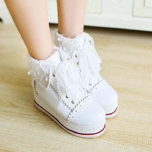 Female Anime Cosplay Costume Shoes Vintage Japanese Style NEW