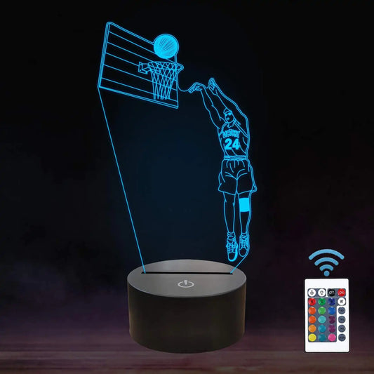 Basketball 3D LED Lamp Acrylic Visual Effect 16 Colors, 8 Light Modes NEW