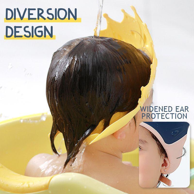Adjustable Baby Shower Cap, Bath Crown, No Soap in Eyes/Ears/Face NEW