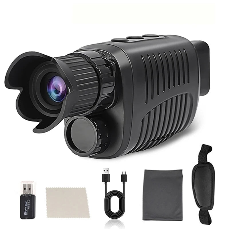 Monocular Night Vision Device 1080P HD 850nm Infrared LED Illumination 5X Digital Zoom NEW