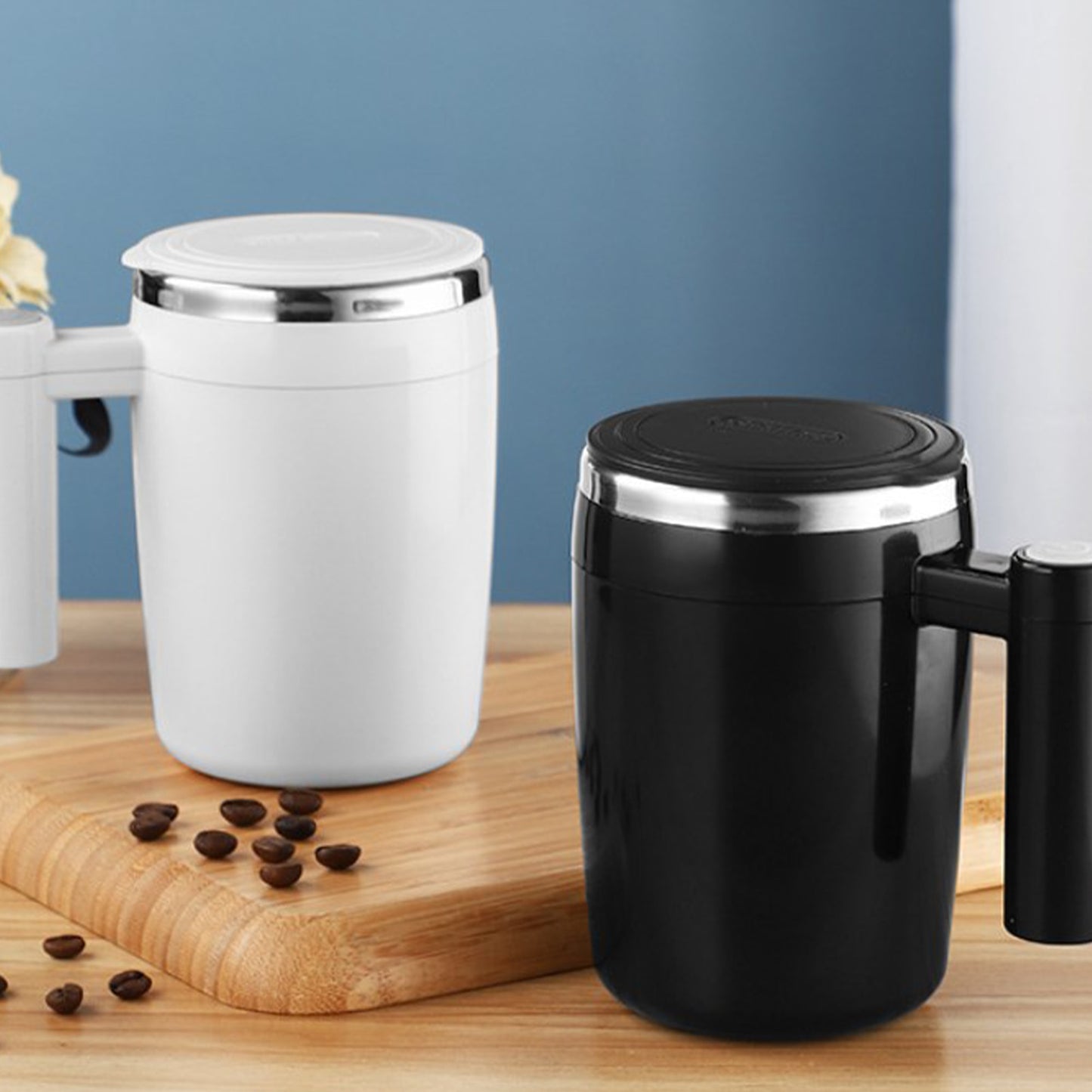 Automatic Coffee Cup Stainless Steel Quick Mixing Mug NEW