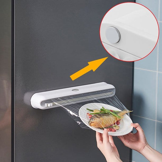 Magnetic Plastic Wrap Dispenser Kitchen Tool Tin/Aluminum Foil Parchment Paper etc. NEW