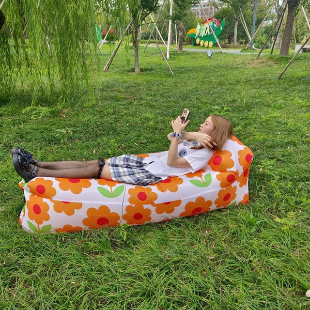 Inflatable Sofa Bed Comfort Lounger Anti-deflation Tech, Rip-Stop, Waterproof, Beach, Camping NEW
