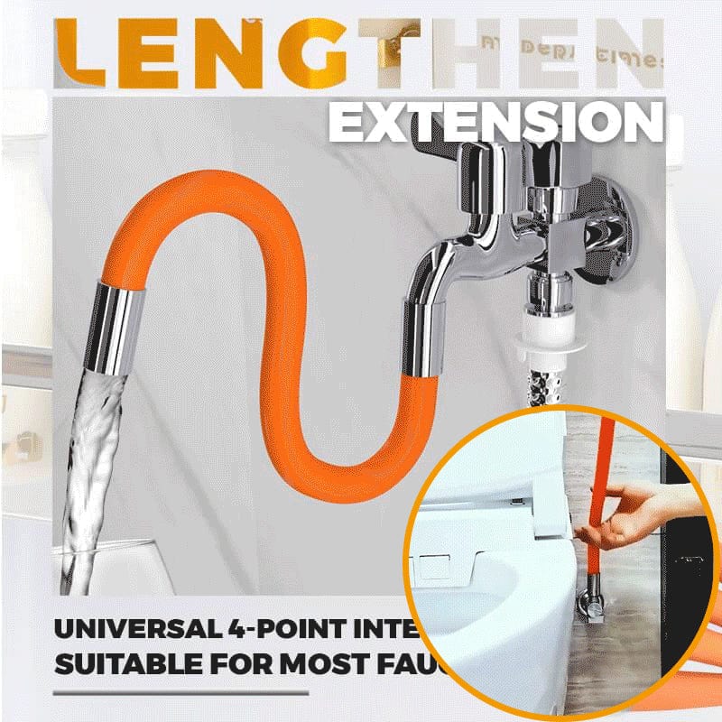 SplashSaver Flexible Universal Faucet Extender 360 Rotation Bathroom/Kitchen NEW