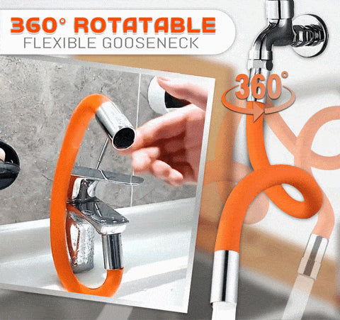SplashSaver Flexible Universal Faucet Extender 360 Rotation Bathroom/Kitchen NEW