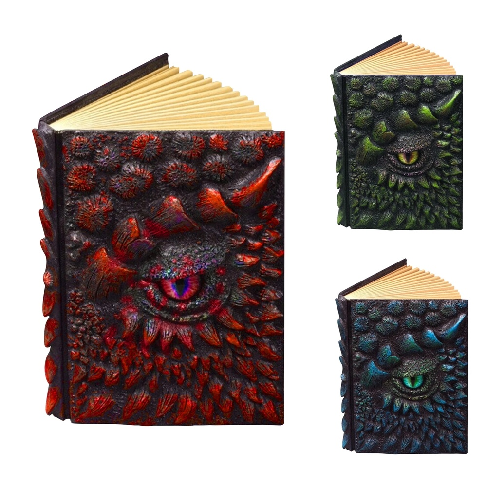 3D Dragon Embossed Diary Relief Design Blank Pages NEW