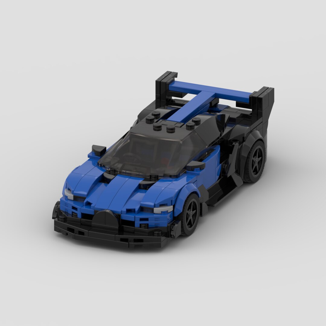 Bugatti Bolide Vision GT Racing, Building Brick Blocks, Blue Racing Car, MOC Lego Compatible Toy, AMB,  New!