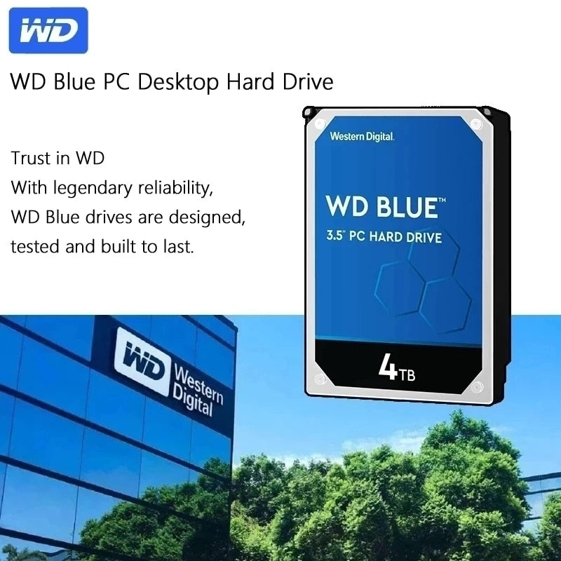 Western Digital WD Blue 1TB Internal Hard Drive Computer Part 5400rpm SATA 3.5" HDD NEW