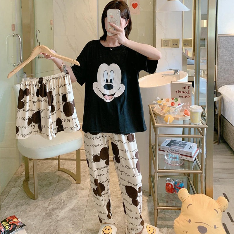 Mickey Mouse Winnie the Pooh Pajamas 3 In 1 Sleepwear Nighties Soft Silky Comfort NEW