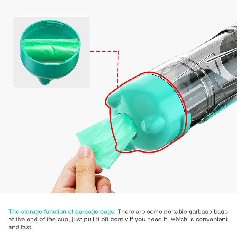 Portable 3 in 1 Pet Water Bottle, Pet Feeder, Dog Cat Drinking Bowls, Food Water Dispenser NEW