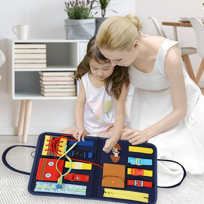 Busy Board Toy Set Toddlers Childrens Activity Learning Kit Educational NEW