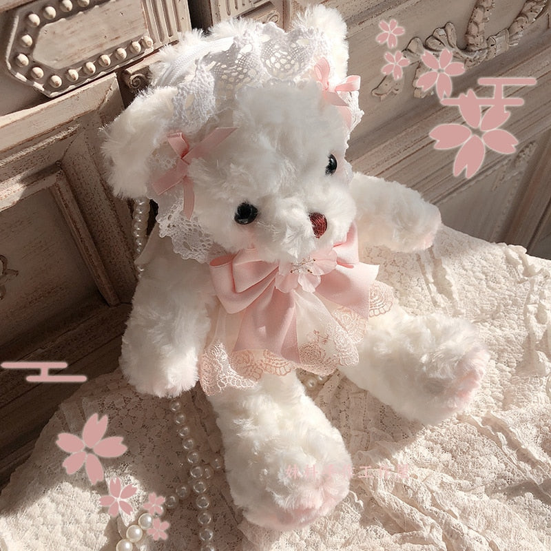 Valentines Day Pink White Adorable Sakura Bear Shoulder Bag