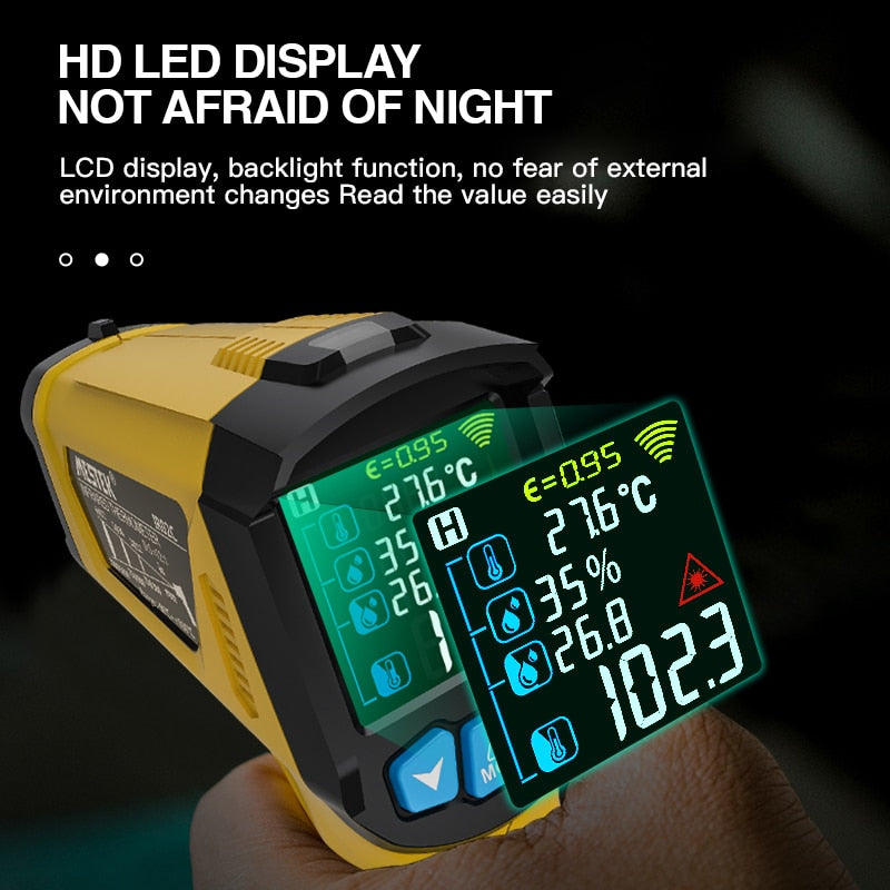 Digital Infrared Thermometer IR Laser Reliable High-Precision 12-point Laser Positioning System NEW