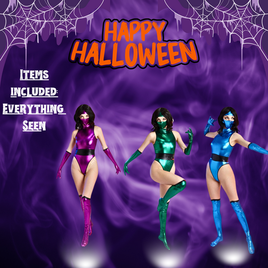 Ninja Costumes Women Stealth Warrior, Cosplay Halloween Costume Multiple Colors, NEW