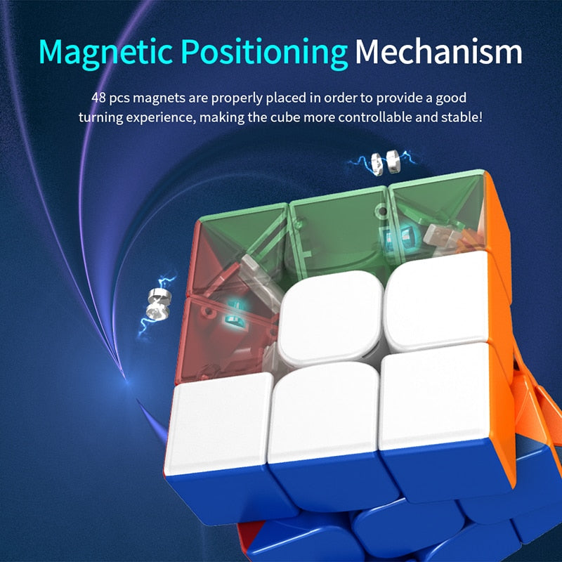 Moyu Magnetic Speed Cube Magic Rubik's Cube RS3M Sticker Less NEW