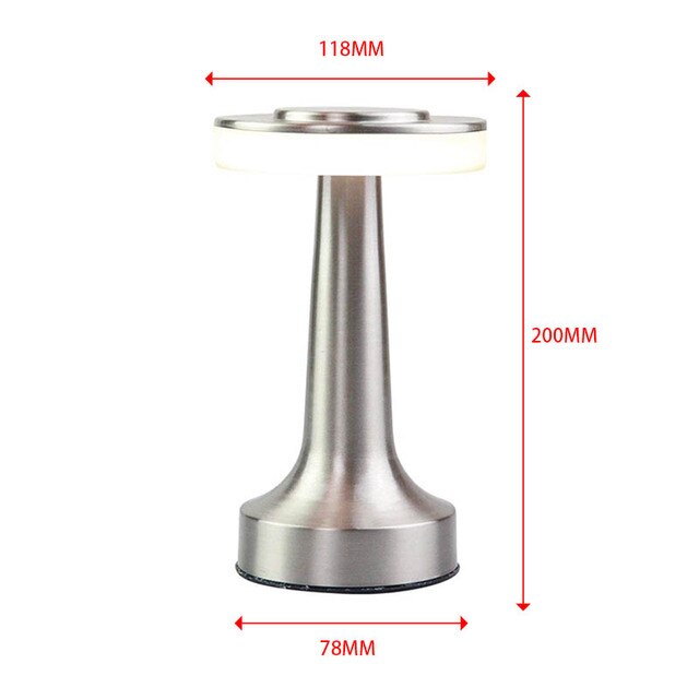 Retro Bar LED Touch Table Lamp Cordless Warm White Light AMB