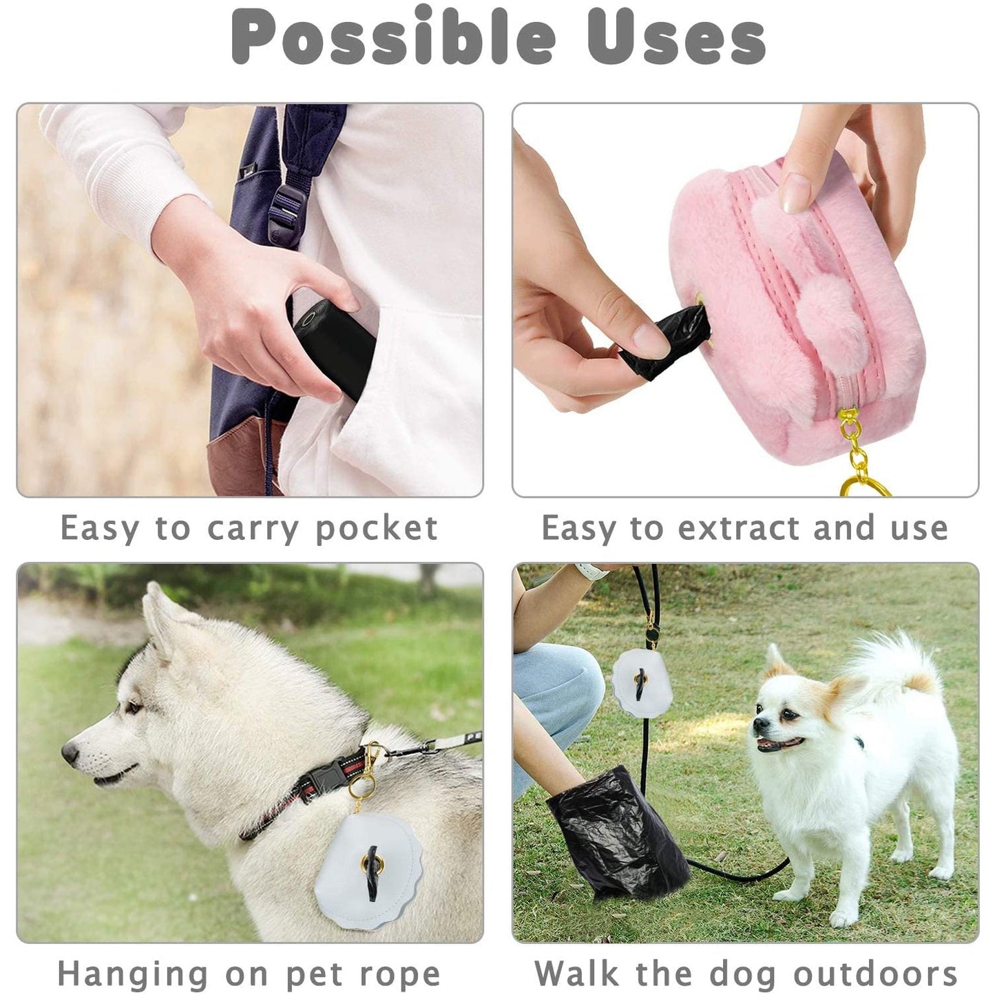 1-15 Rolls Pet Dog/Cat Poop Bags for Dispensers Ultra Thick, Water Tight, Large Supply NEW