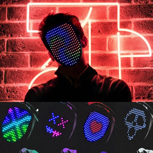 LED Party Face Mask Halloween DJ Novelty NEW
