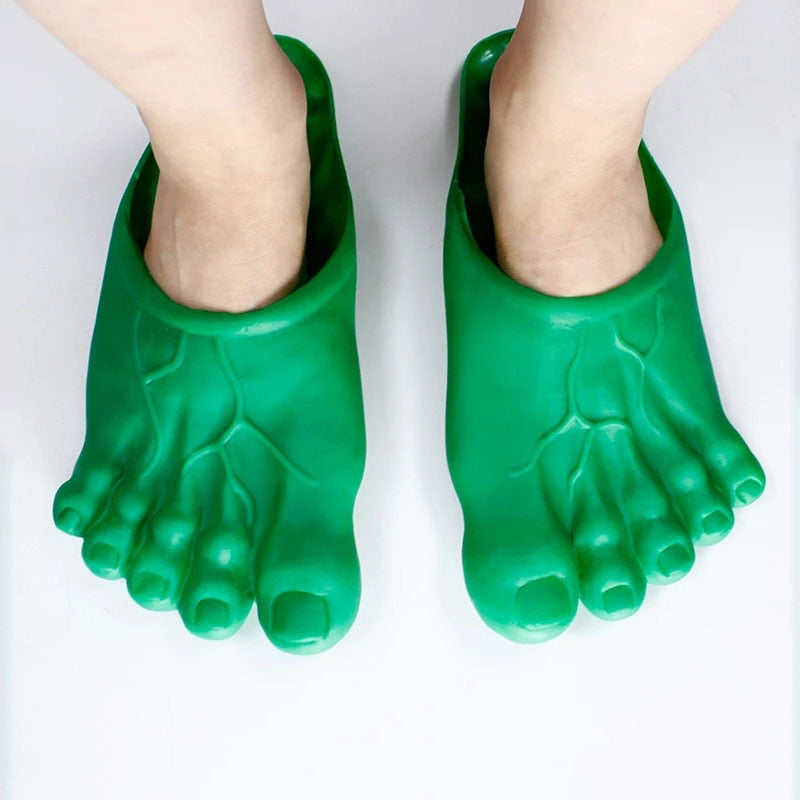 Bare Feet Big Foot Slippers Slip-ons Shoes Costume Accessory Halloween Cosplay Hobbit, Hulk Feet NEW
