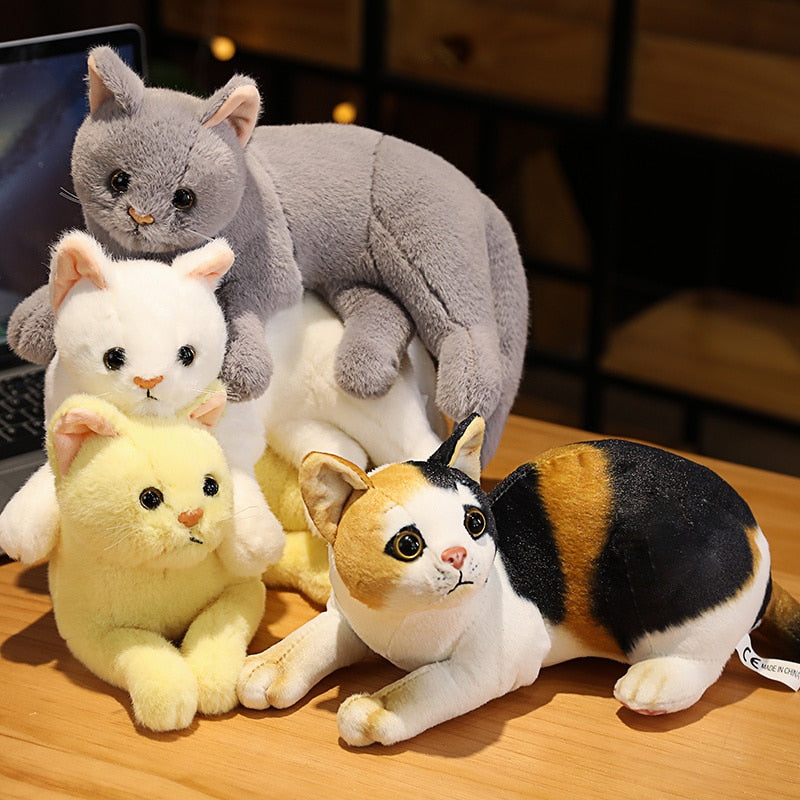 Realistic Cat Lovers Plush Stuffed Animals Toys Home Decoration Variety NEW