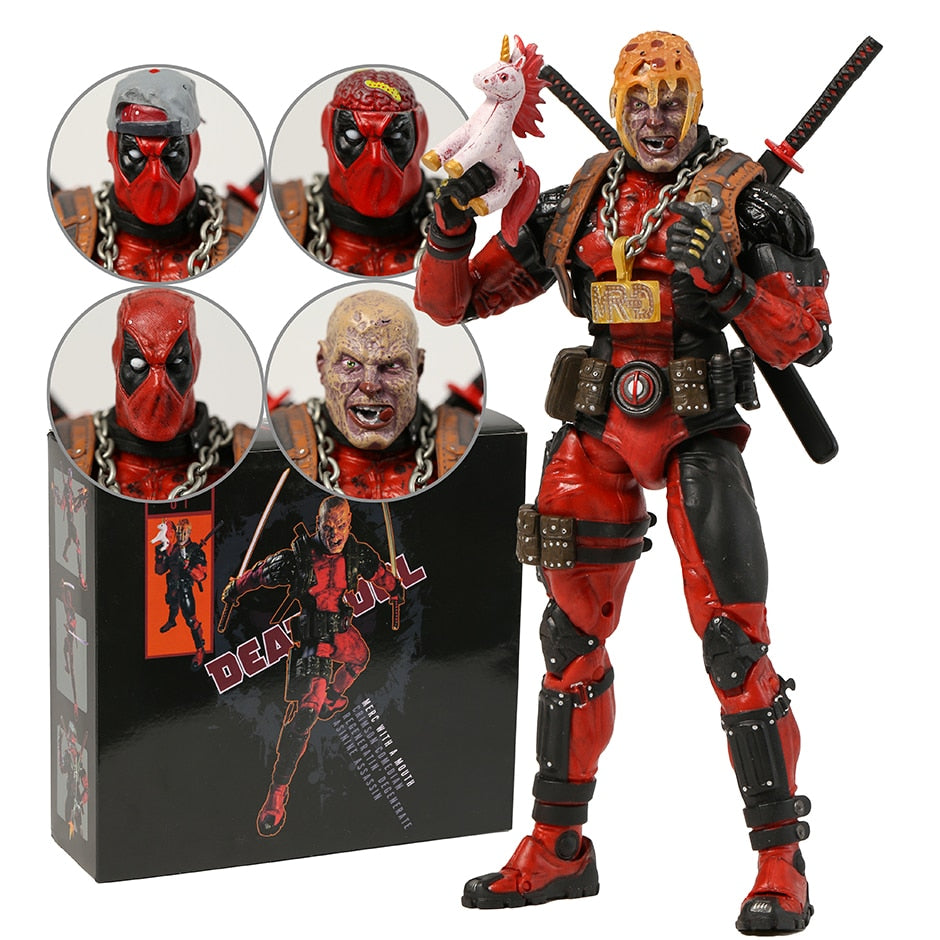 Deadpool 8" Marvel Character Articulating Poseable Action Figure Highly Detailed Toy, NEW