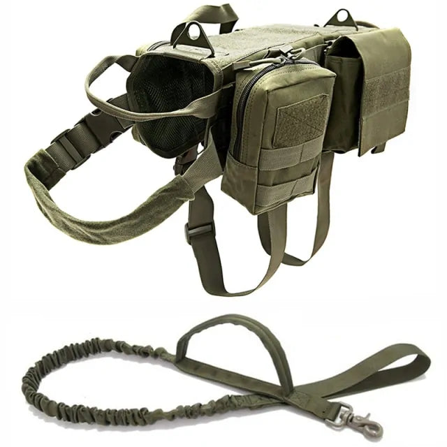 Tactical Military Dog Harness Backpack Supplies Durable All Season Nylon NEW