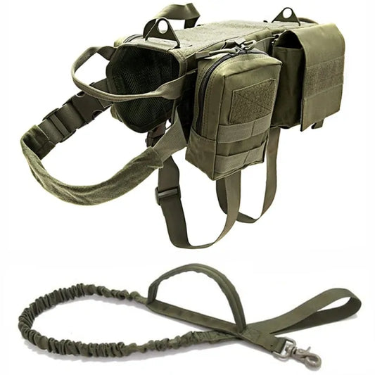 Tactical Military Dog Harness Backpack Supplies Durable All Season Nylon NEW