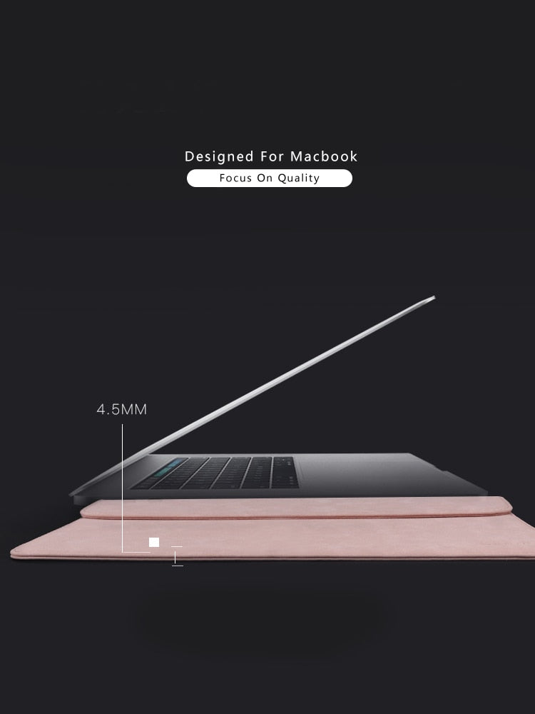 Laptop Sleeve For Macbook Pro 14 PU Leather Protection NEW