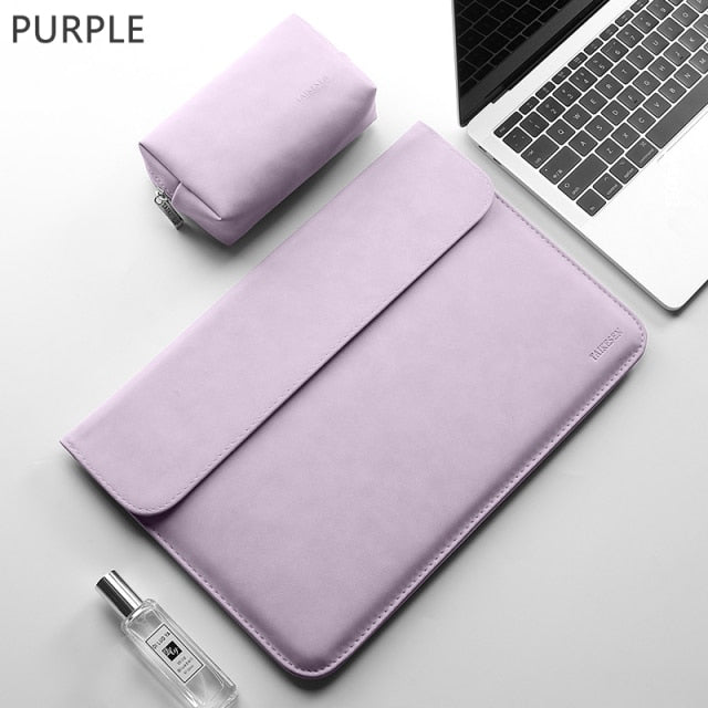 Laptop Sleeve For Macbook Pro 14 PU Leather Protection NEW