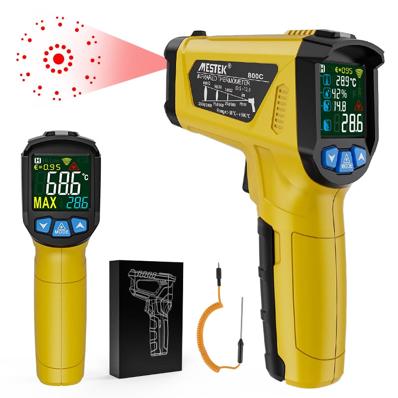 Digital Infrared Thermometer IR Laser Reliable High-Precision 12-point Laser Positioning System NEW