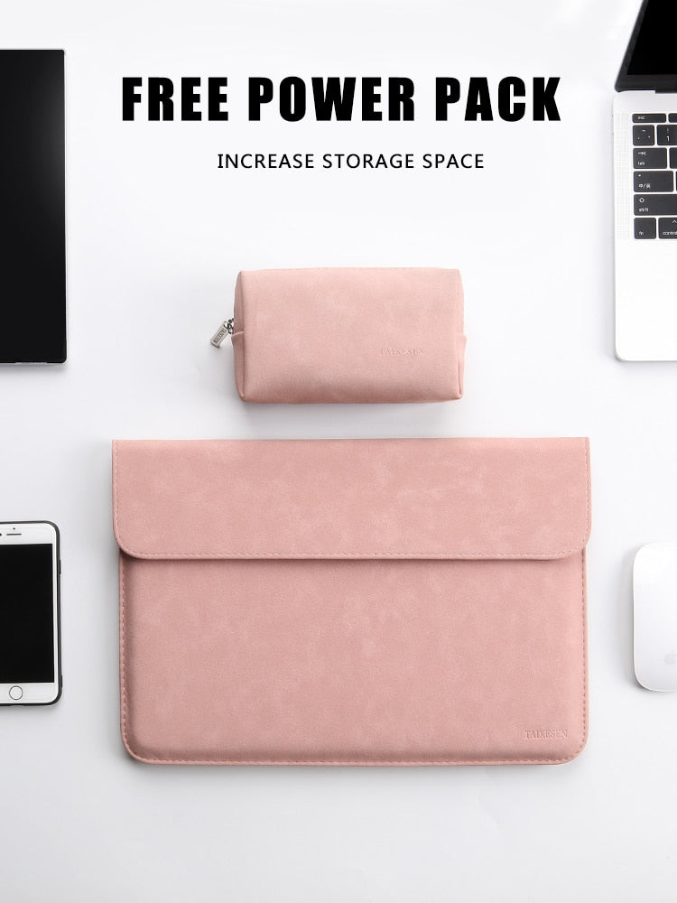 Laptop Sleeve For Macbook Pro 14 PU Leather Protection NEW