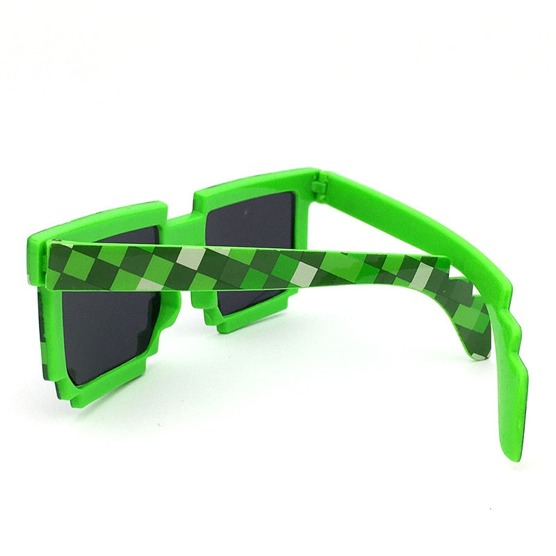 Mosaic Minecraft Video Game Cosplay Sunglasses Green Cosplay Costume Accessory 100% UV protection NEW