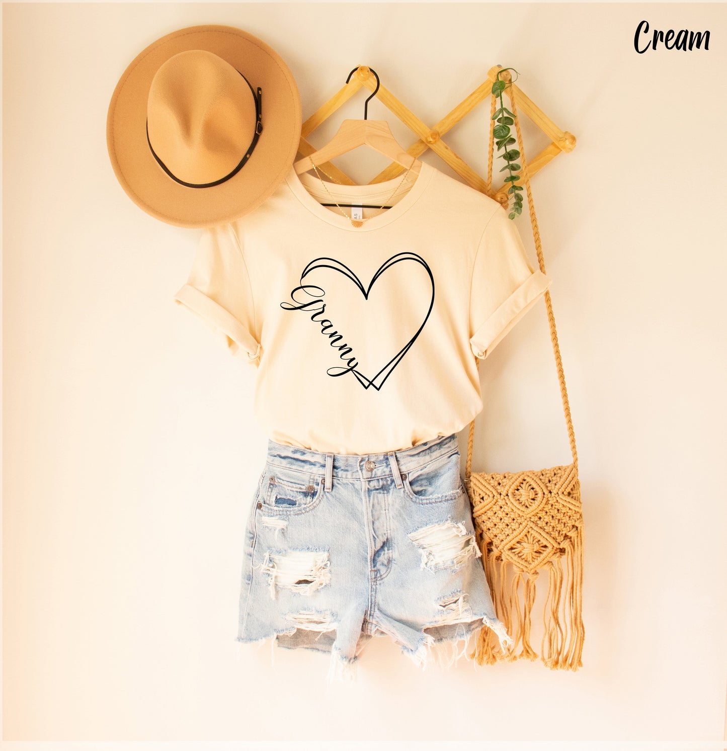 Valentines Day Granny Heart Shirt White Red Pink Cream Orange Peach Gray Navy Many Sizes