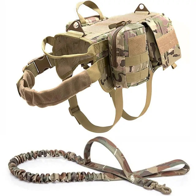 Tactical Military Dog Harness Backpack Supplies Durable All Season Nylon NEW
