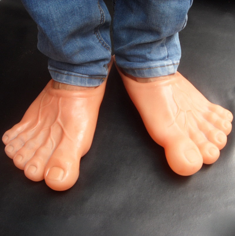 Bare Feet Big Foot Slippers Slip-ons Shoes Costume Accessory Halloween Cosplay Hobbit, Hulk Feet NEW