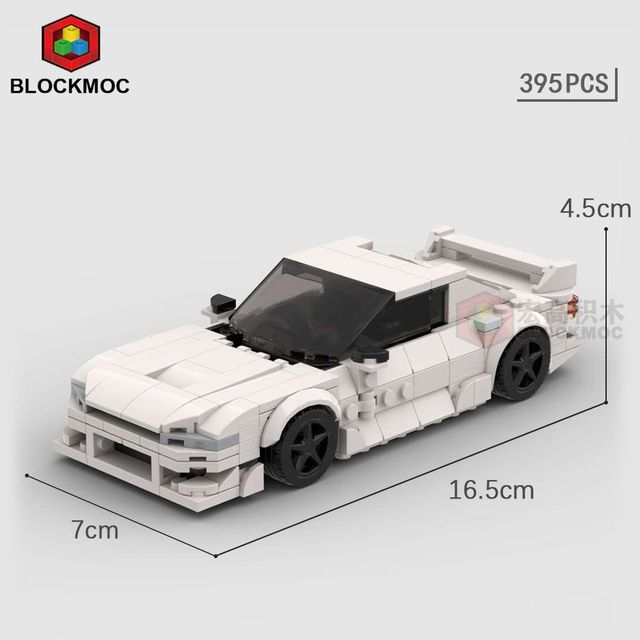 JDM Nissan Fast & Furious Blocks Build Car, Skyline GTR R34, S14, 350Z, R32, 240Z, Initial D Racing Sports Cars NEW