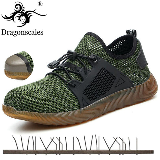 Breathable Mesh Work Shoes Mens Steel Toe Anti-Puncture Protection Casual Comfort NEW